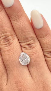 3.65ct | Salt & Pepper Pear Shape Brilliant Cut Diamond - Modern Rustic Diamond