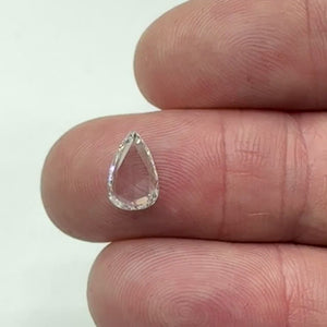 1.03ct | D/SI1 Pear Shape Rose Cut Diamond (GIA) - Modern Rustic Diamond