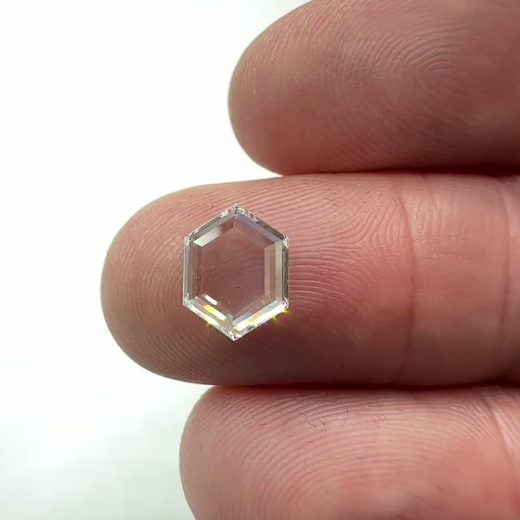 2.01ct | D/VS1 Hexagon Shape Portrait Cut Diamond (GIA) - Modern Rustic Diamond