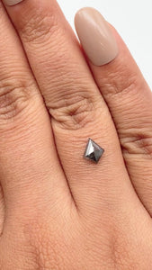 0.76ct | Salt & Pepper Kite Shape Step Cut Diamond - Modern Rustic Diamond