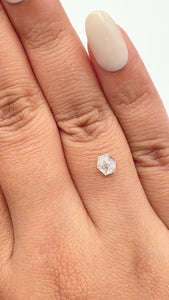 0.71ct | Salt & Pepper Hexagon Shape Step Cut Diamond - Modern Rustic Diamond