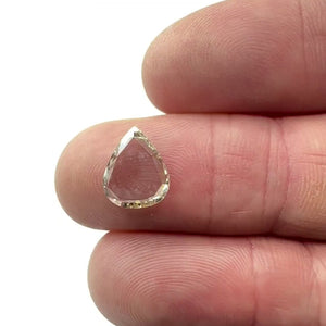 1.27ct | Champagne VVS Pear Shape Rose Cut Diamond - Modern Rustic Diamond