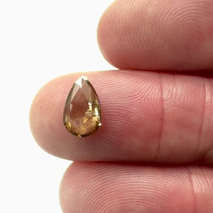 1.04ct | Cognac SI Pear Shape Rose Cut Diamond - Modern Rustic Diamond