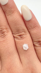 0.90ct | Rustic  Hexagon Shape Step Cut Diamond - Modern Rustic Diamond