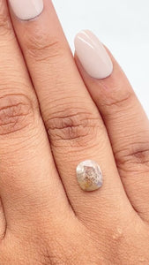 1.23ct | Rustic  Cushion Shape Rose Cut Diamond - Modern Rustic Diamond