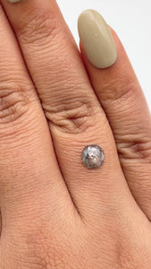 0.75ct | Salt & Pepper Cushion Shape Rose Cut Diamond - Modern Rustic Diamond