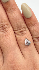 0.75ct | Salt & Pepper Kite Shape Step Cut Diamond - Modern Rustic Diamond