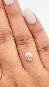 0.75ct | Rustic  Oval Shape Rose Cut Diamond - Modern Rustic Diamond