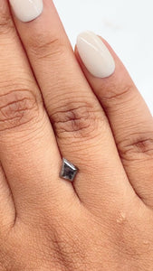 0.67ct | Salt & Pepper Kite Shape Step Cut Diamond - Modern Rustic Diamond