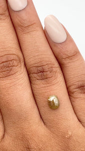 0.63ct | Salt & Pepper Cushion Shape Rose Cut Diamond - Modern Rustic Diamond
