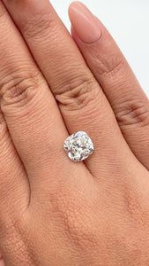 4.01ct | I/VS2 Cushion Shape Old Mine Cut Diamond (GIA) - Modern Rustic Diamond
