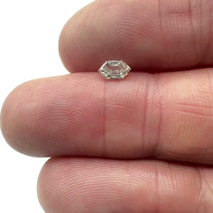0.35ct | Champagne VVS Hexagon Shape Step Cut Diamond - Modern Rustic Diamond