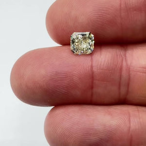 1.26ct | Fancy Yellow Green/SI1 Radiant Shape Brilliant Cut Diamond (GIA) - Modern Rustic Diamond