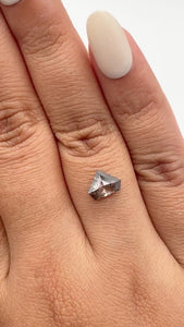 1.36ct | Salt & Pepper Shield Shape Step Cut Diamond - Modern Rustic Diamond