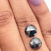4.96cttw | Black Round Shape Rose Cut Diamond Matched Pair - Modern Rustic Diamond