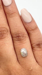 1.05ct | Salt & Pepper Cushion Shape Rose Cut Diamond - Modern Rustic Diamond