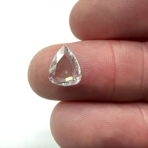 1.31ct | D/VS2 Pear Shape Rose Cut Diamond (GIA) - Modern Rustic Diamond