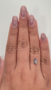 1.24ct | Salt & Pepper Oval Shape Rose Cut Diamond - Modern Rustic Diamond