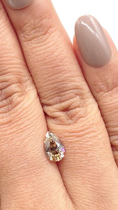 1.24ct | Cognac VS1 Pear Shape Old Mine Cut Diamond (GIA) - Modern Rustic Diamond
