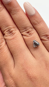 1.46ct | Salt & Pepper Shield Shape Rose Cut Diamond - Modern Rustic Diamond