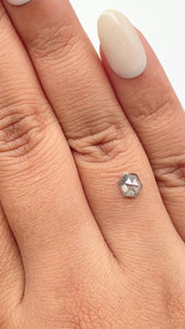 0.70ct | Rustic  Hexagon Shape Step Cut Diamond - Modern Rustic Diamond