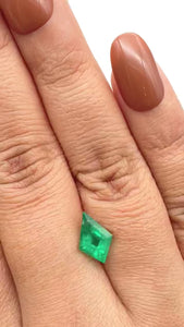 1.67ct | Green/ Kite Shape Step Cut Diamond - Modern Rustic Diamond