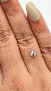 0.84ct | Salt & Pepper Kite Shape Step Cut Diamond - Modern Rustic Diamond