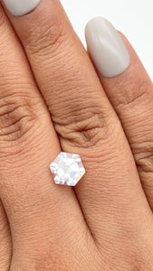 1.82ct |  Hexagon Shape Step Cut Moonstone - Modern Rustic Diamond