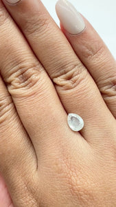 1.42ct | Salt & Pepper Pear Shape Rose Cut Diamond - Modern Rustic Diamond