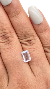 1.45ct |  Emerald Shape Step Cut Moonstone - Modern Rustic Diamond