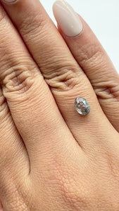 1.20ct | Salt & Pepper Oval Shape Rose Cut Diamond - Modern Rustic Diamond