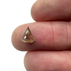 0.91ct | Cognac SI Shield Shape Step Cut Diamond - Modern Rustic Diamond