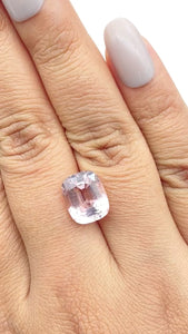 4.38ct |  Cushion Shape Step Cut Morganite - Modern Rustic Diamond