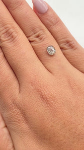 1.12ct | Salt & Pepper Cushion Shape Rose Cut Diamond - Modern Rustic Diamond