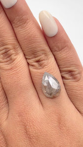 6.46ct | Rustic  Pear Shape Brilliant Cut Diamond - Modern Rustic Diamond