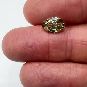 2.19ct | Fancy Brown Yellow VS2 Oval Shape Old Mine Cut Diamond (GIA) - Modern Rustic Diamond
