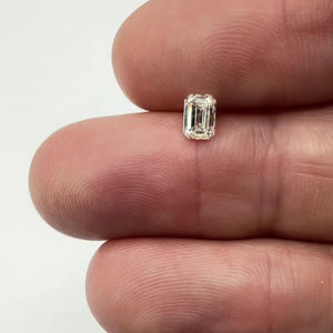 0.52ct | K/VVS2 Emerald Shape Brilliant Cut Diamond (GIA) - Modern Rustic Diamond