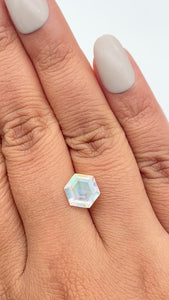 2.06ct |  Hexagon Shape Step Cut Moonstone - Modern Rustic Diamond