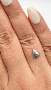 0.95ct | Rustic Pear Shape Rose Cut Diamond - Modern Rustic Diamond