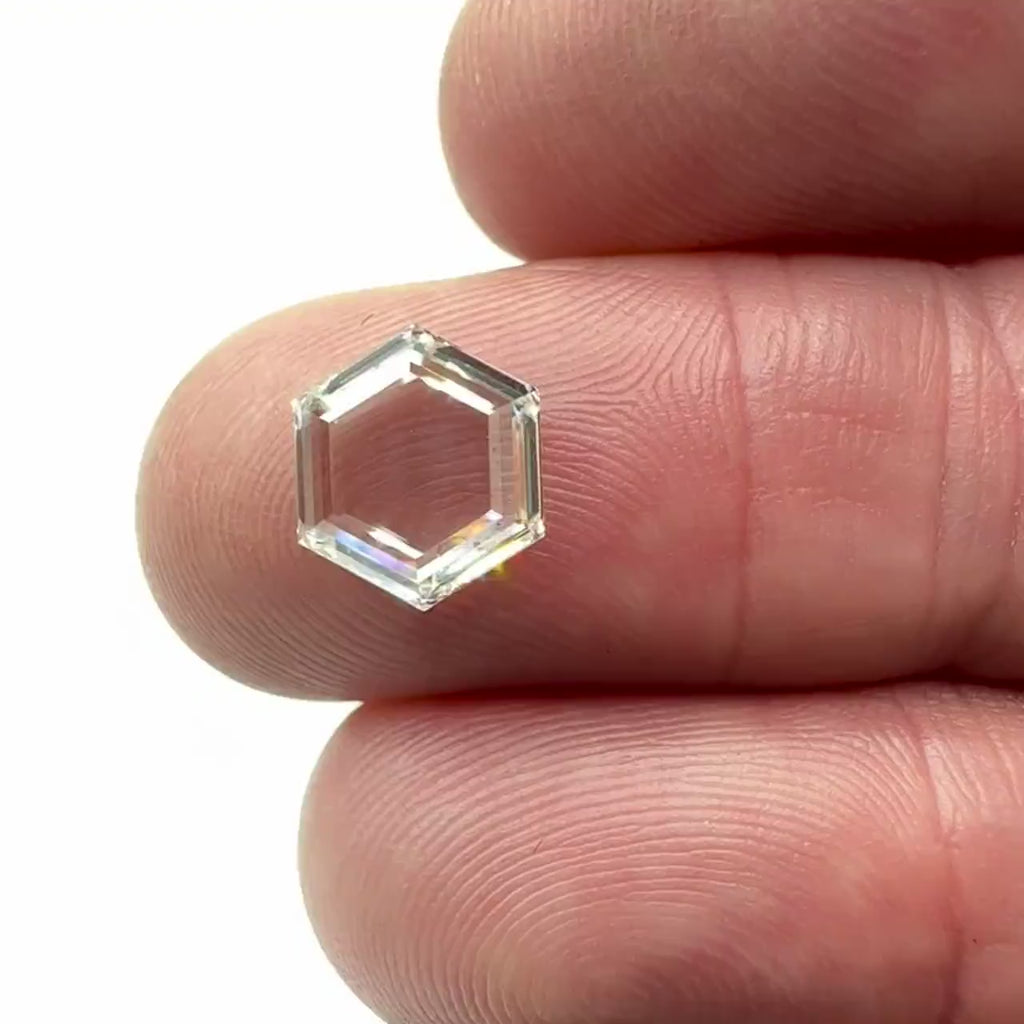 2.07ct | H/VVS2 Hexagon Shape Portrait Cut Diamond (GIA) - Modern Rustic Diamond