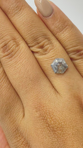 1.70ct | Rustic  Hexagon Shape Rose Cut Diamond - Modern Rustic Diamond