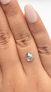 1.37ct | Rustic Pear Shape Rose Cut Diamond - Modern Rustic Diamond