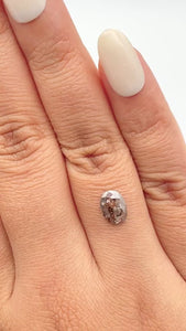 0.80ct | Rustic Oval Shape Rose Cut Diamond - Modern Rustic Diamond
