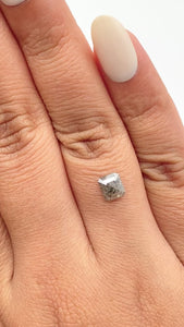 0.91ct | Rustic  Emerald Shape Rose Cut Diamond - Modern Rustic Diamond