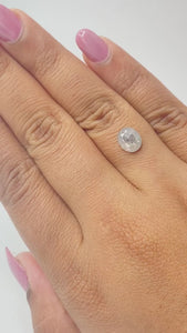 1.69ct | Salt & Pepper Oval Shape Rose Cut Diamond - Modern Rustic Diamond