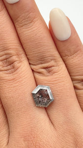 3.57ct | Rustic Hexagon Shape Step Cut Diamond - Modern Rustic Diamond