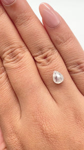 1.59ct | Salt & Pepper Pear Shape Rose Cut Diamond - Modern Rustic Diamond