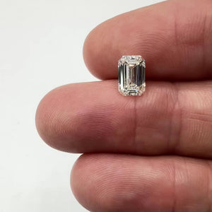 2.01ct | L/VVS2 Emerald Shape Brilliant Cut Diamond (GIA) - Modern Rustic Diamond