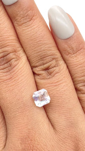 1.62ct |  Asscher Shape Step Cut Moonstone - Modern Rustic Diamond