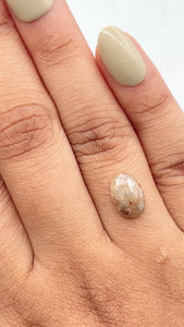 2.19ct | Salt & Pepper Oval Shape Rose Cut Diamond - Modern Rustic Diamond